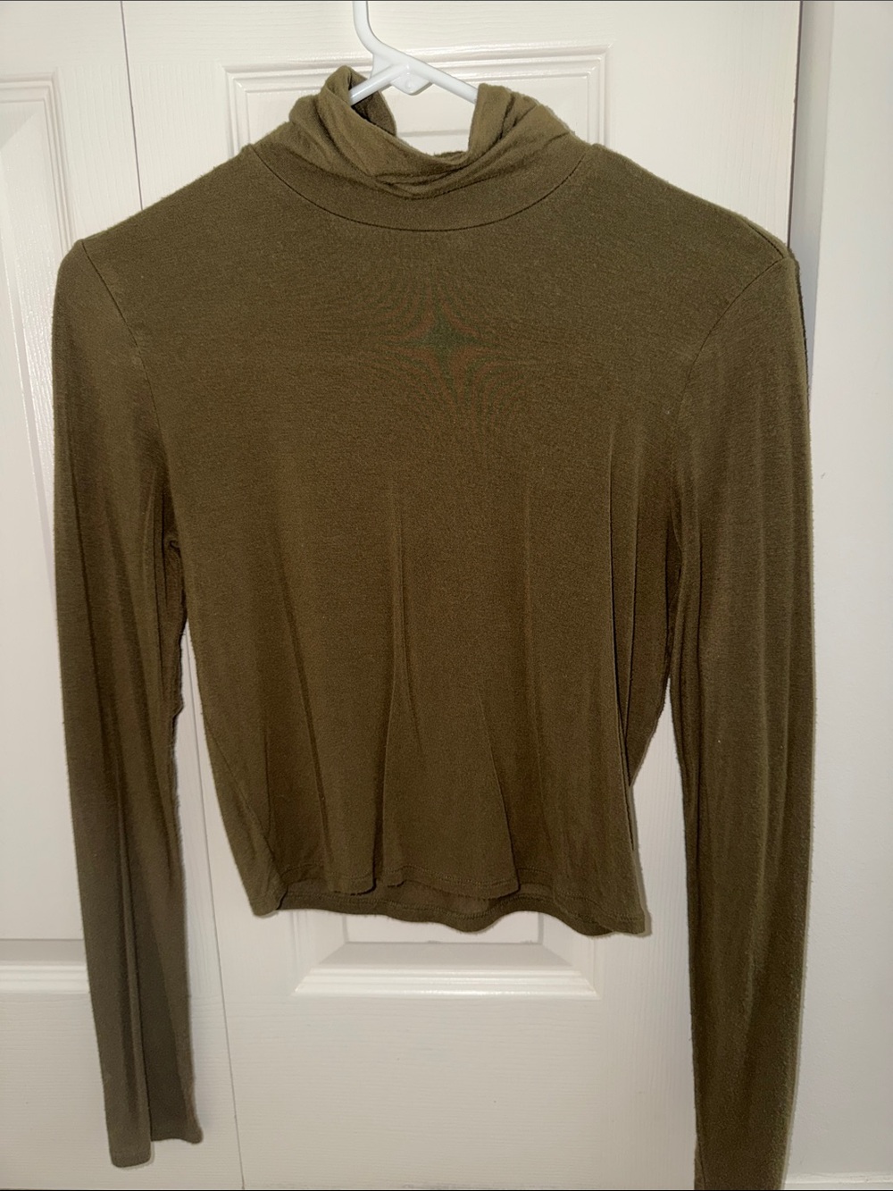Forever 21 Olive Green Long Sleeve Turtleneck Top
